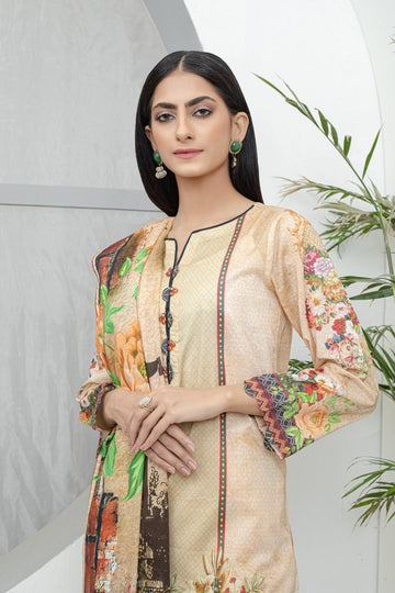 Bonanza Satrangi Beige Lawn Suit Rsk223p11 Eid Pret 2022 Online Shopping